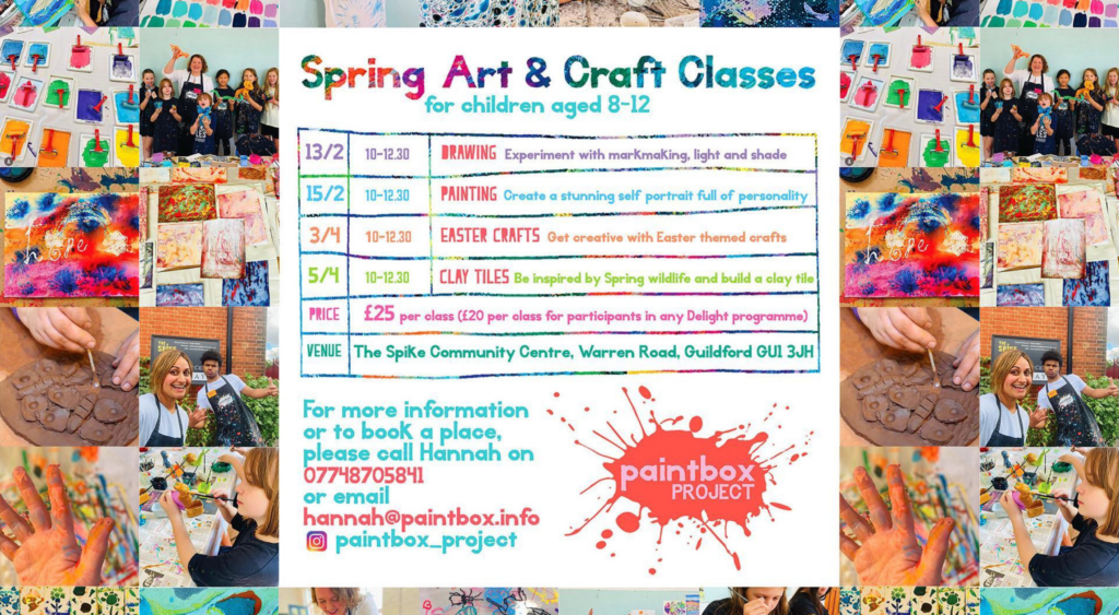Spring Art & Craft Classes for children aged 8-12.

